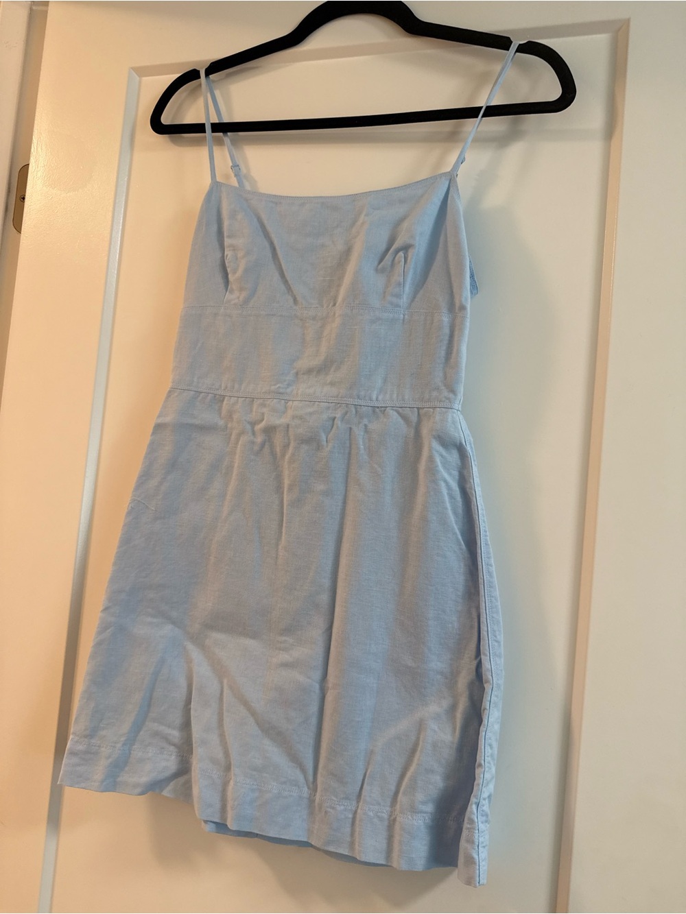 Sunday Best Light Blue Spaghetti Strap Mini Dress